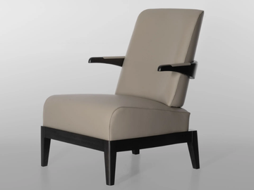 SAFFRON - Leather armchair with armrests by Lorenzo Tondelli - view 2
